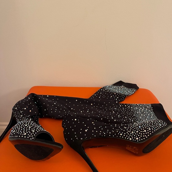Daphne sock rhinestone boots - Picture 2 of 3
